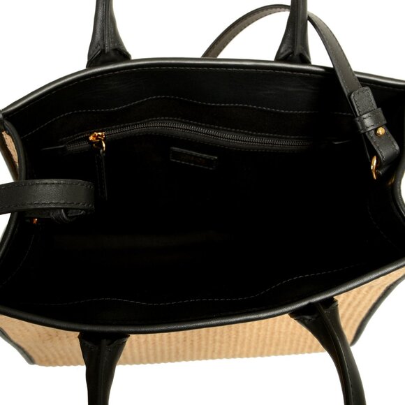 Versace Barocco Leather Trimmed Gold Medusa Small Tote Handbag Shoulder Bag - Picture 6 of 9